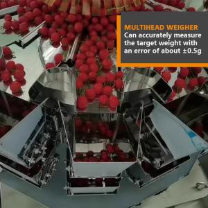 110BPM Clamshell Fresh Fruit Vegetable Packing Machine Cherries Strawberry Tray