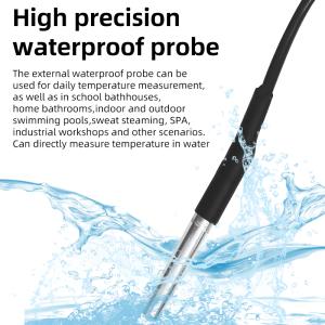 LX923TW-B Digital Temperature Humidity Meter with Waterproof Probe - Blue