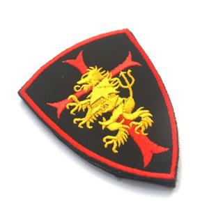 Shoulder Custom Embroidered Badges , Military Hook And Loop Patches Fabric Cloth
