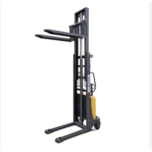 Semi-Electric Pallet 1T 3.5M Hydraulic Stacker With Battery Powered Semi