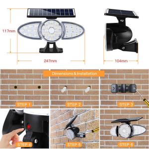 IP65 Solar Powered Motion Sensor Solar Lights Outdoor Emergency Security Garden