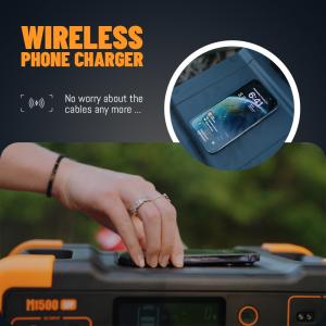 Portable Lithium Battery Solar Generator with 1536Wh Capacity 2200W Inverter