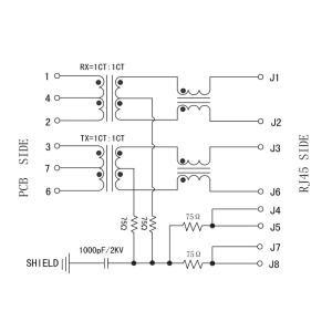 LU1S041C LF | LPJ0014DNL Modular Rj45 Jack 8 Position 100Base-T