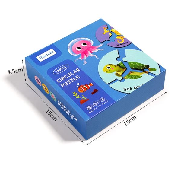 Children Puzzle Board Game Wooden Pair Animal Matching Puzzle Interactive Focus Logic Training Toy Educations Toys for Kids