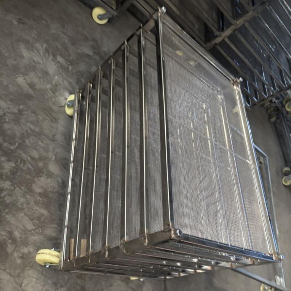 Stackable Drying Tray Cart Food-Grade Stainless Steel Drying Rack Dehydration Trolley