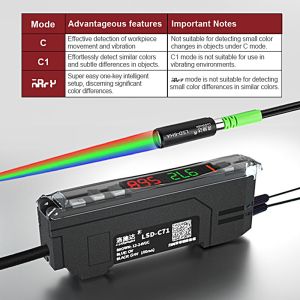 RGB Three-Color Lighting Source Color-Sensitive NPN/PNP NO/NC Fiber Optic