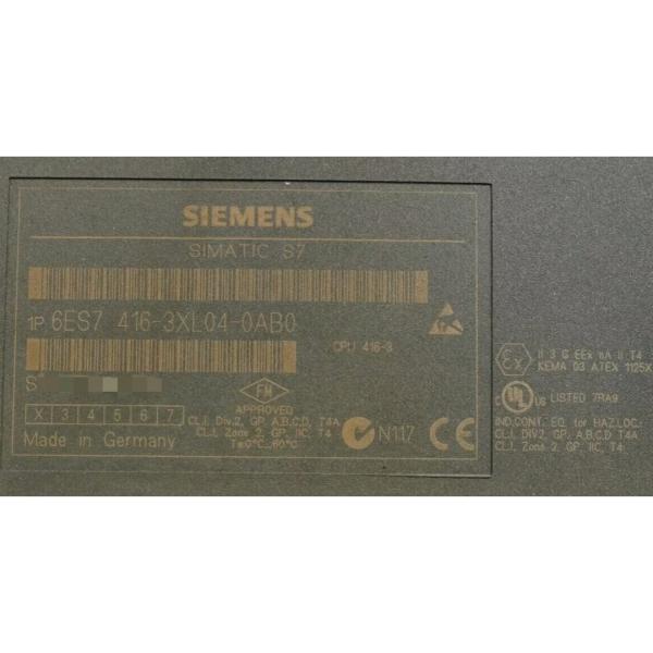 SIEMENS 6ES7416-3XL04-0AB0 SIMATIC S7-400 CPU416-3 PROCESSOR, MPI/DP/IF, 5.6MB