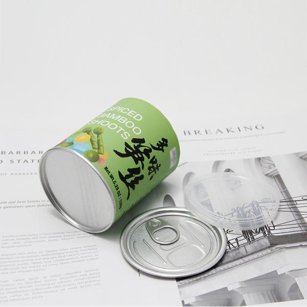 Airtight Paper Tube Cans Packaging With Easy Open Lid Tamper Proof
