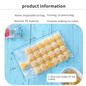 PE Material Structure Transparent Custom Disposable Ice Cube Plastic Packaging