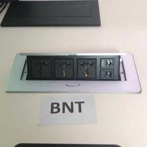 multiple function universal electrical plug socket for meeting table