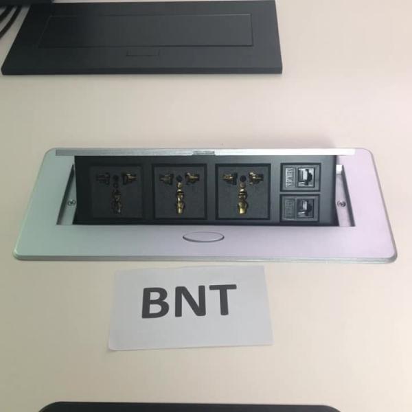 multiple function universal electrical plug socket for meeting table