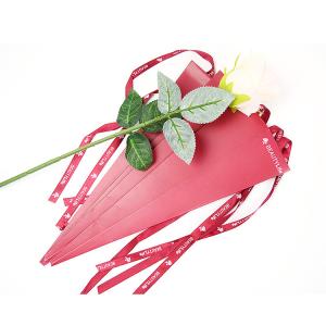 Valentine's Day Cone Single Long Stem Roses Packaging Box with UV Coating and
