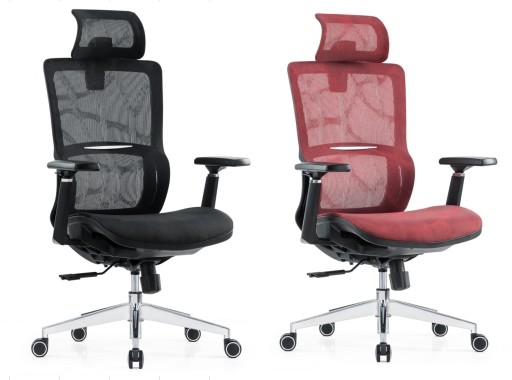 Quality Lumbar Support Full Mesh Luxury Mesh With Headrest Adjustable Fabric Comfort Office Ergonomic Chair for sale