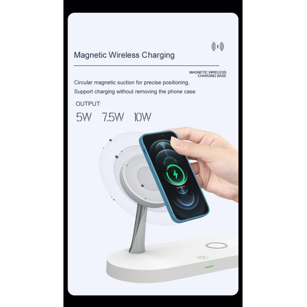 4 in 1 Quick Wireless Charger Compatible with Smart Phone and USB-A Output Interface