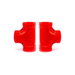 Durable Ductile Iron Pipe Fittings Grooved Reducing Tee Female Connection