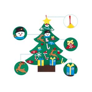 China 3ft Diy Felt Christmas Tree With 26 Pcs Ornaments Wall Decor on sale