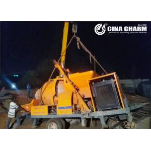 40m3 Per Hour Mobile Concrete Mixer With Pump For Elevated Road / Bridge