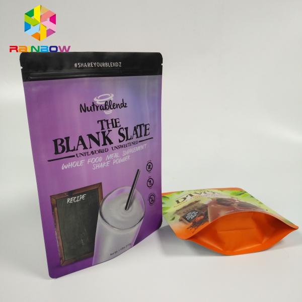 Resealable Top k Aluminum Foil Matte Doypack Pouch Bag For Nut / Dries Fruit