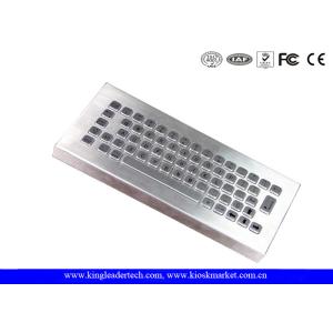 Brushed Stainless Steel Industrial Desktop Keyboard , IP65 Metal Keyboard