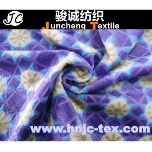 100% polyester printed burnout velboa fabric/ printing / fabric printed/bedding