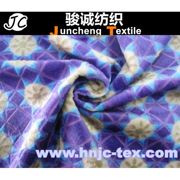 100% polyester printed burnout velboa fabric/ printing / fabric printed/bedding