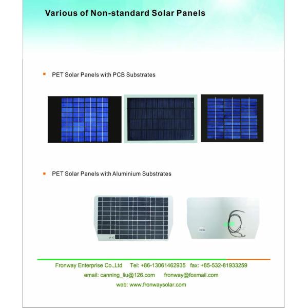 PET solar panel solar module with PCB OR Aluminium substrates