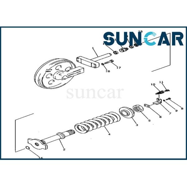 Excavator 201-30-52260 Track Cylinder Adjuster Seal kit Fits komatsu PC60-5 PC60-6