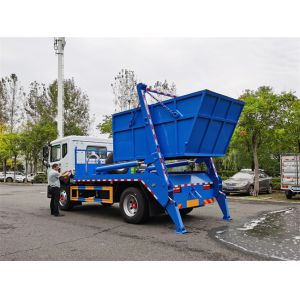 4x2 6 Wheels Swing Arm Garbage Truck 6 CBM 8 CBM 10 CBM DONGFENG Waste