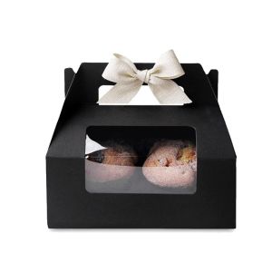 Cake Bakery Height 8cm Custom Food Packaging Boxes With Handle