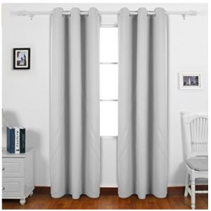 Wholesale Plain Grey Custom Window Curtains OEM Acceptable 100% Polyester Material from china suppliers