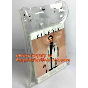 pvc shopping jelly bag promotional pvc duffle bag with handle, rope handle pvc