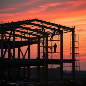 Custom Pre Engineered Steel Warehouse with H-section Beams