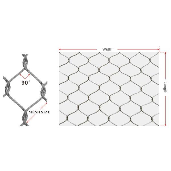 Stainless steel cable inter-woven mesh