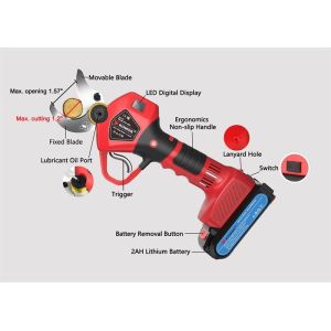 KOMOK 21V Battery Power Shears , Electric Garden Scissors For Precision Trimming