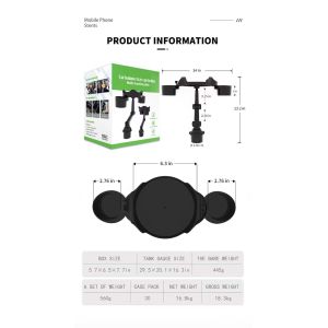 Adjustable Detachable Car Phone Holder With Expander 360 Degrees Rotation