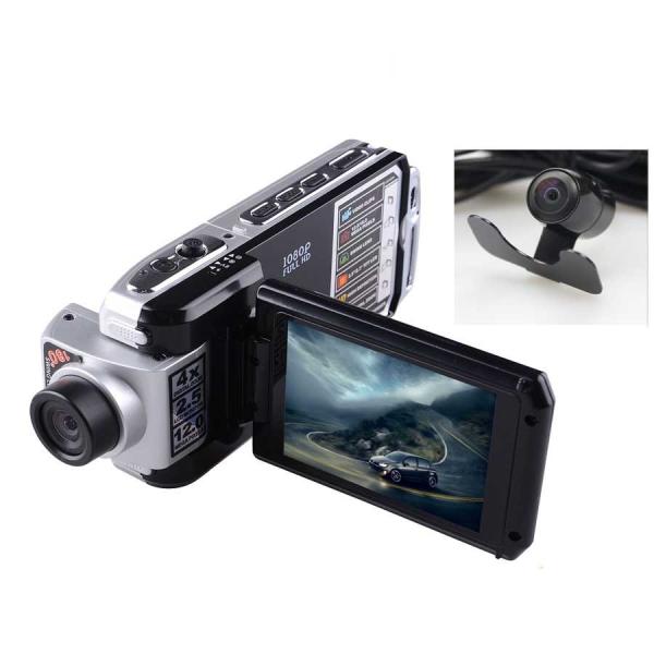 2.0" TFT LCD 720P Dual Channel Car Camera With Night Vision , 120 Degree Wide
