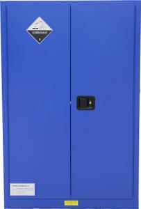 China 3-Point Self-Latching Blue Corrosive Storage Cabinet For Hydrochloric Acid Non Sparking on sale