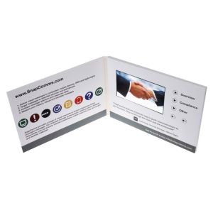 Bespoke Greeting Card With Video Screen Foil Stamping LCD Invitation Card