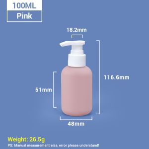 Travel Size 100ml 3.4oz Plastic Shampoo Bottles with Pump Cap