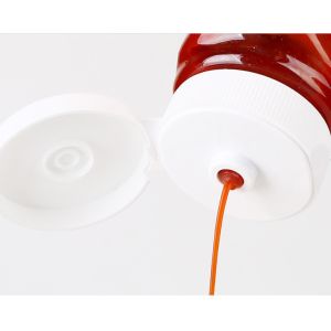 PETG Clear Ketchup Plastic Seasoning Bottles ODM 450ml