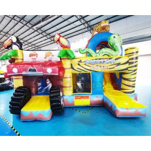 TUV Animal Zoo Jumping Bouncy Castle Inflatable Combo Bounce House