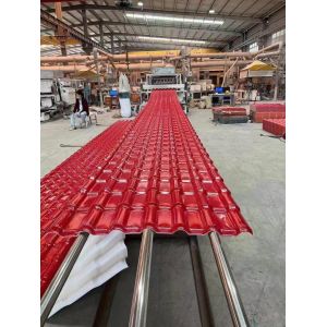 1040mm Width Synthetic Resin Roof Tile Asa Coated Pvc Material Spanish Style