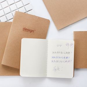 Multiple Size Writing Journal Notebook With Kraft Brown Soft Cover Material