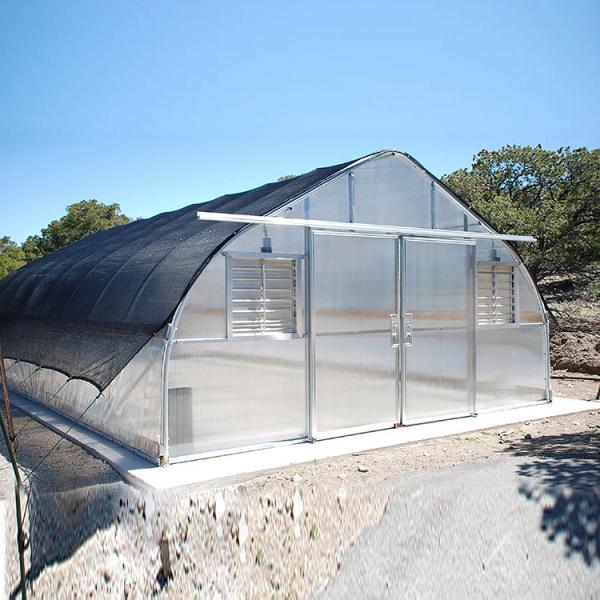 Nursery Custom Plastic Film Agricultural Single Span Greenhouse For Tomato Growing