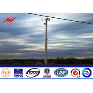 Conical 90ft Galvanized Mono Pole Tower , Mobile Communication Tower Three