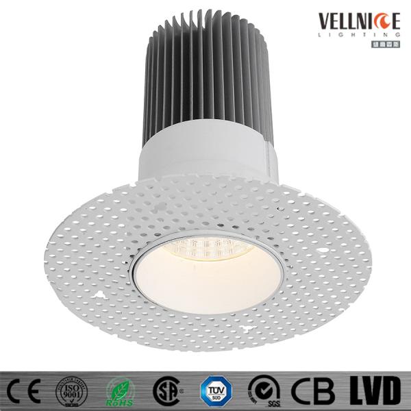 Trimless Round Shape LED Recessed Downlight 15W Deep Inside Antiglared Function