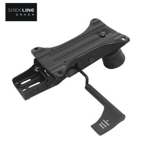 Black Steel Adjustable Office Chair Mechanism Replacement With Gas Lift System