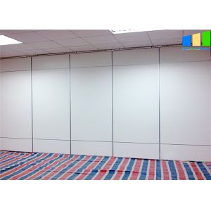 White Melamine Movable Partition Walls Aluminum Frame Folding Panel Customized
