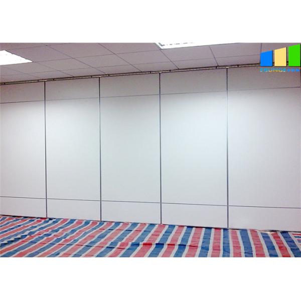 White Melamine Movable Partition Walls Aluminum Frame Folding Panel Customized