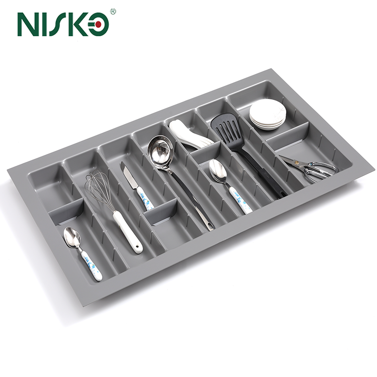 Kitchen Cutlery Tray Organiser Sliverware Rack Holder Drawer Insert For Knives